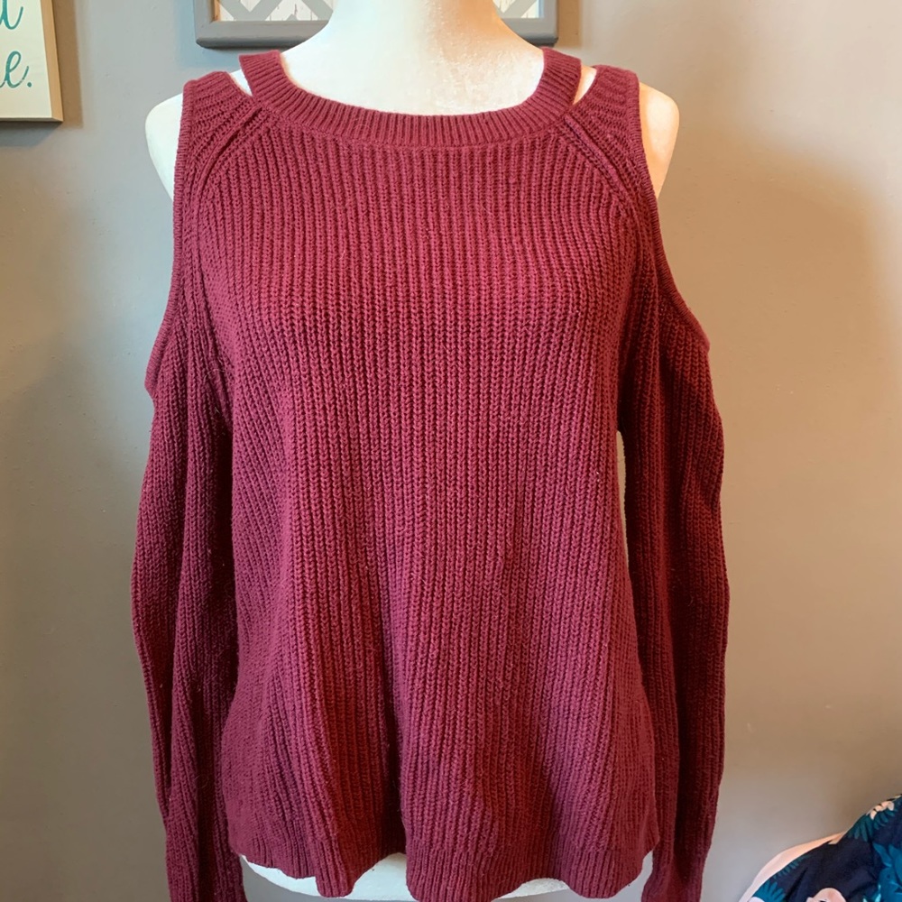 Hollister cold shoulder sweater